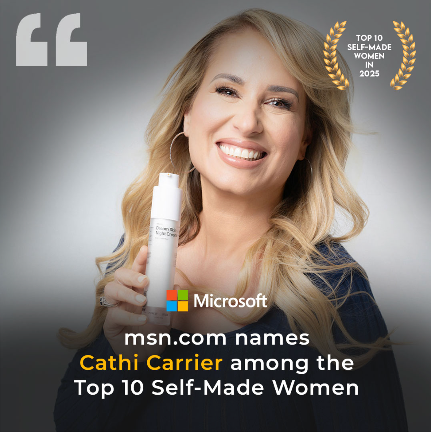 MSN Names Cathi Carrier Among the Top 10 Self-Made Women