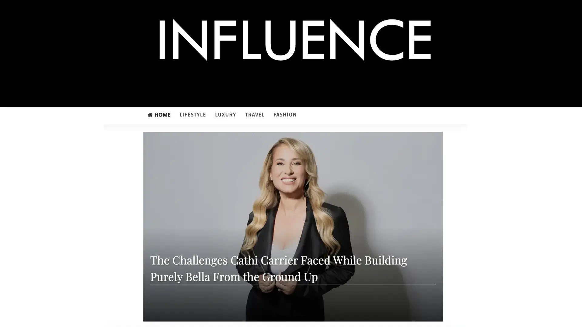 PURELY BELLA Founder Cathi Carrier Featured in Influence Journal Spotlight