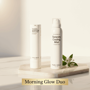 Morning Glow Duo — Serenity Cooling Mist and Flawless Brightening Moisturizer bundle by Purely Bella