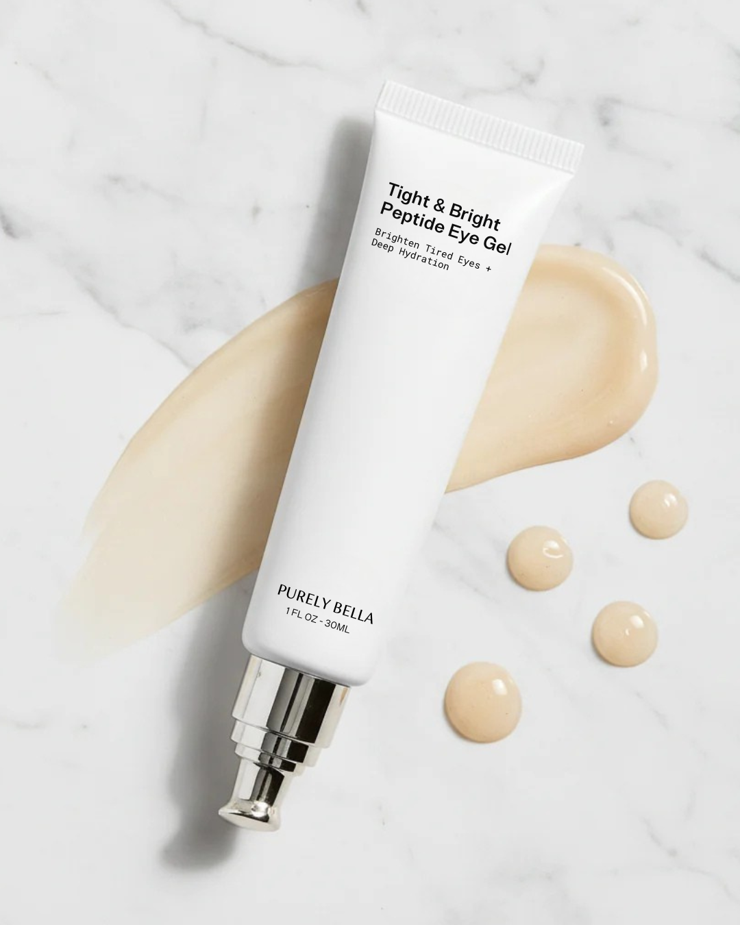 Tight & Bright eye gel with cooling texture - peptide formula reduces dark circles mature skin