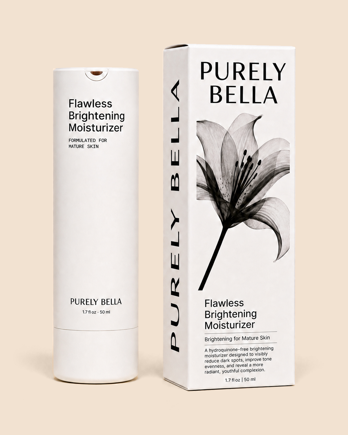 Flawless niacinamide brightening moisturizer for dark spots and uneven skin tone