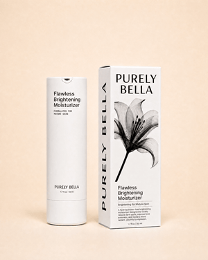 Flawless Brightening Moisturizer bottle, step three of The Radiance Ritual for fading dark spots