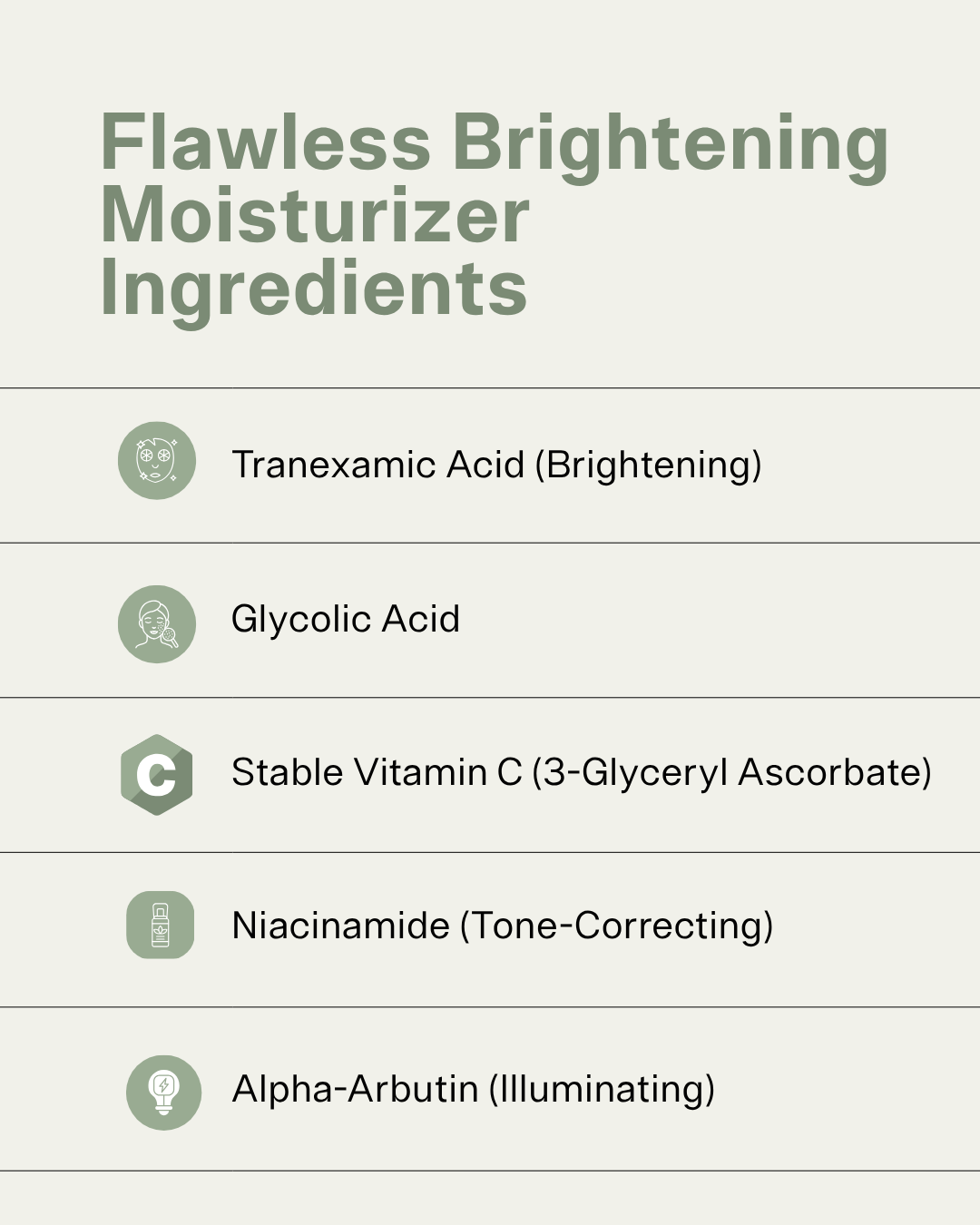 Flawless Brightening Moisturizer ingredients - natural dark spot remover cell renewal formula