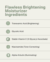 Flawless Brightening Moisturizer ingredients - natural dark spot remover cell renewal formula