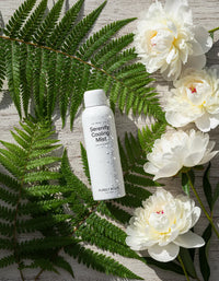 Serenity Cooling Mist with flowers - botanical face mist for evening skincare routine