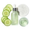 Cucumber extract in skincare to soothe, hydrate, and refresh sensitive or tired-looking skin