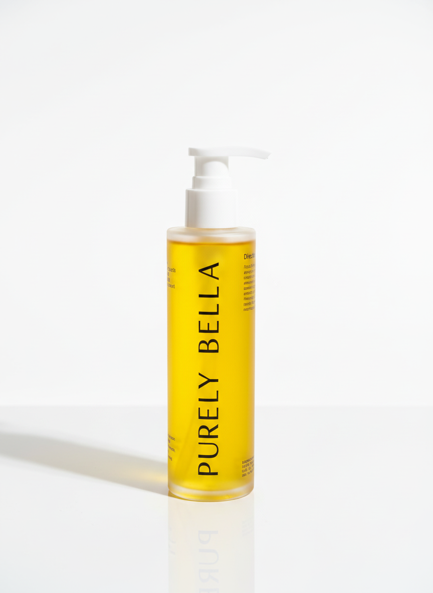 Oil cleanser product side view designed for gentle cleansing and maintaining healthy-looking skin
