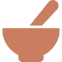 Pestle icon representing carefully crafted, natural ingredients in skincare formulations