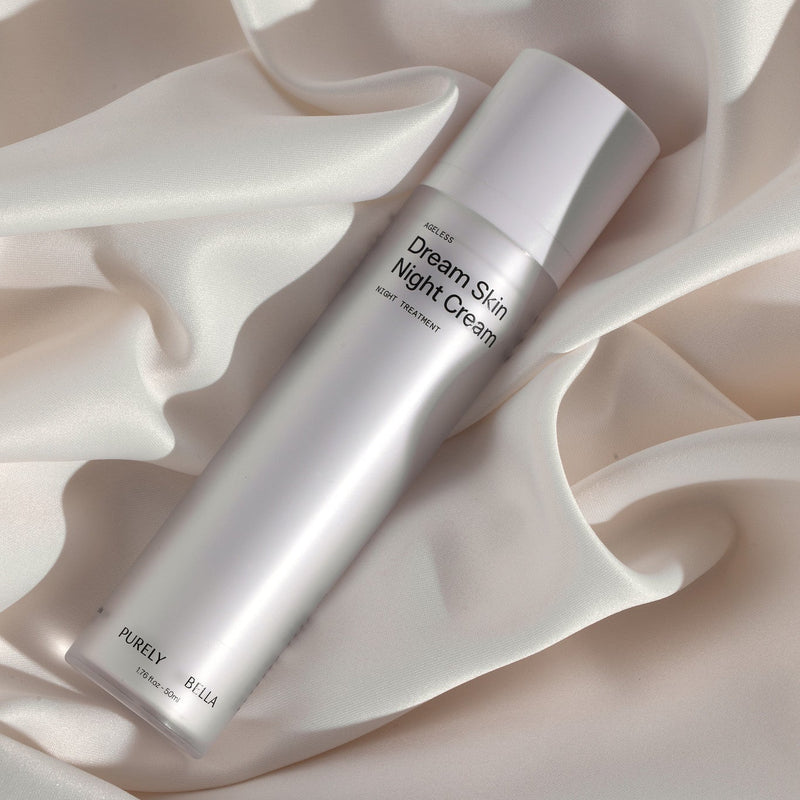 Luxury skincare lifestyle image featuring Purely Bella Beauty for silky, smooth, and dream-like glowing skin